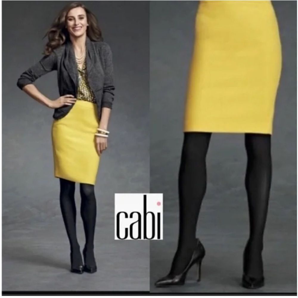 Cabi 992 Curry Marigold Yellow Skirt
